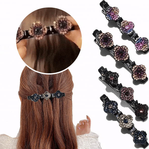 1+1 Free | Lucy™ Braided Hair Clips with Sparkling Crystal Stones