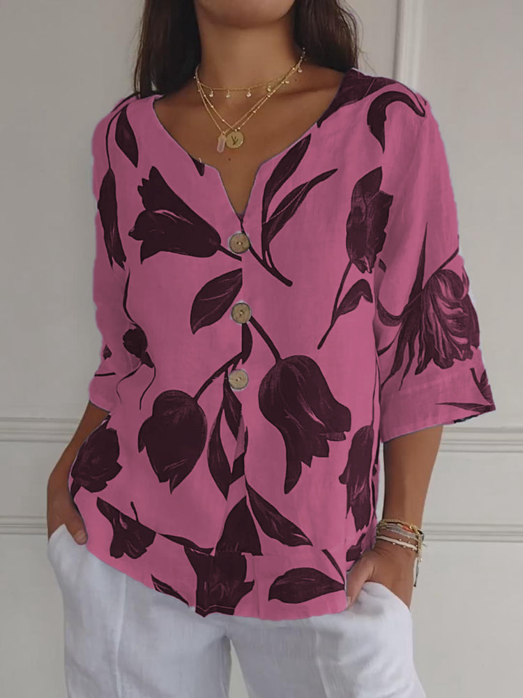 ZephyraLuxe™ Linen V-Neck Top — Keep Cool, Fresh, and Perfectly Confident All Day