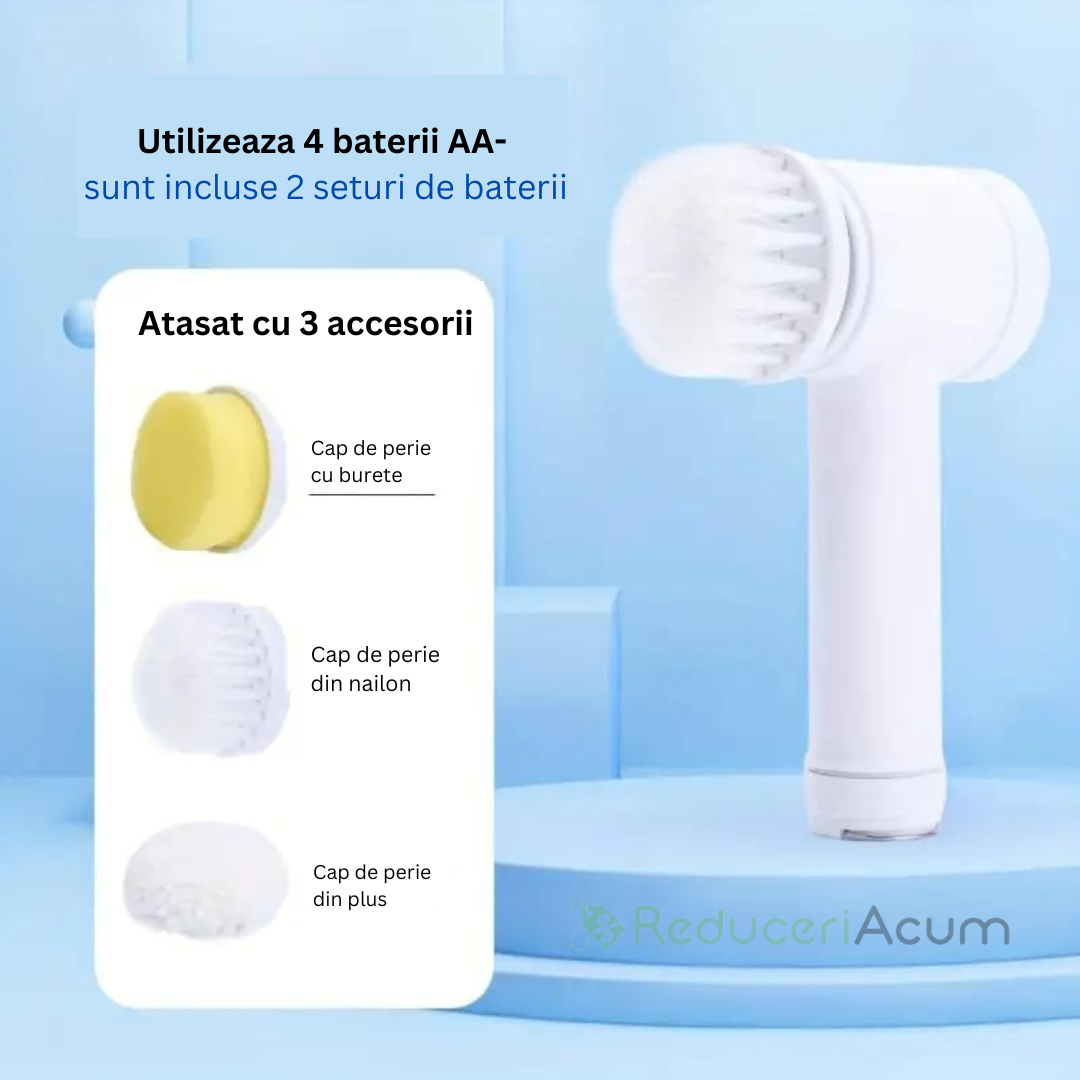 5in1 Electric Magic Cleaning Brush for Dishes, Bathroom, and Kitchen