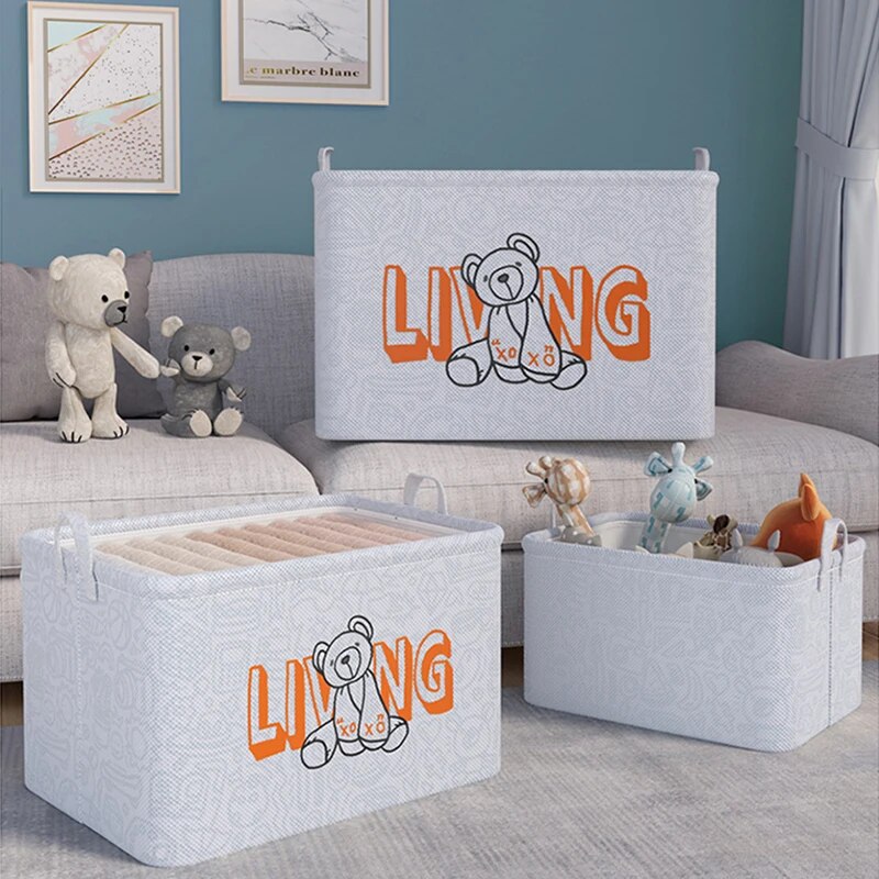 Collapsible Storage Basket for Clothes and Miscellaneous Items