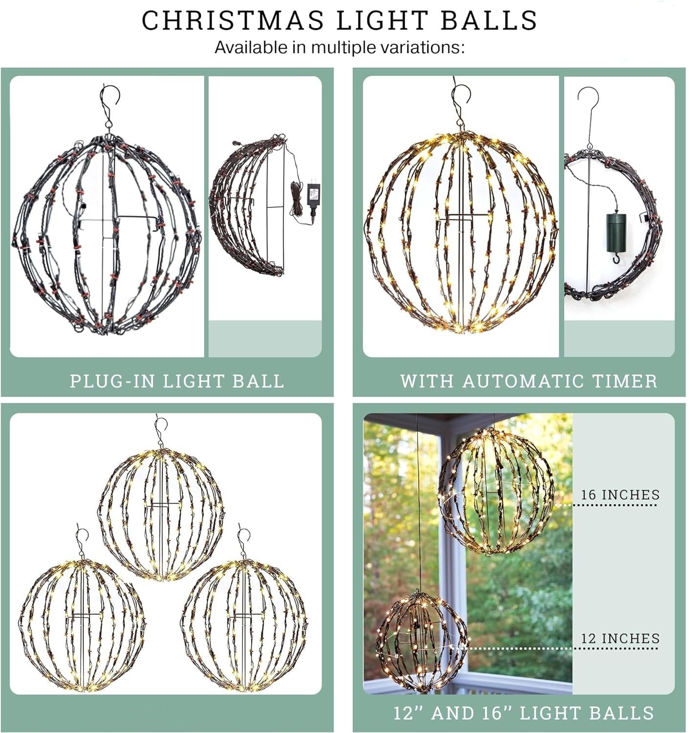 LumoGlow — Warm White LED Light Balls for Indoor & Outdoor Use