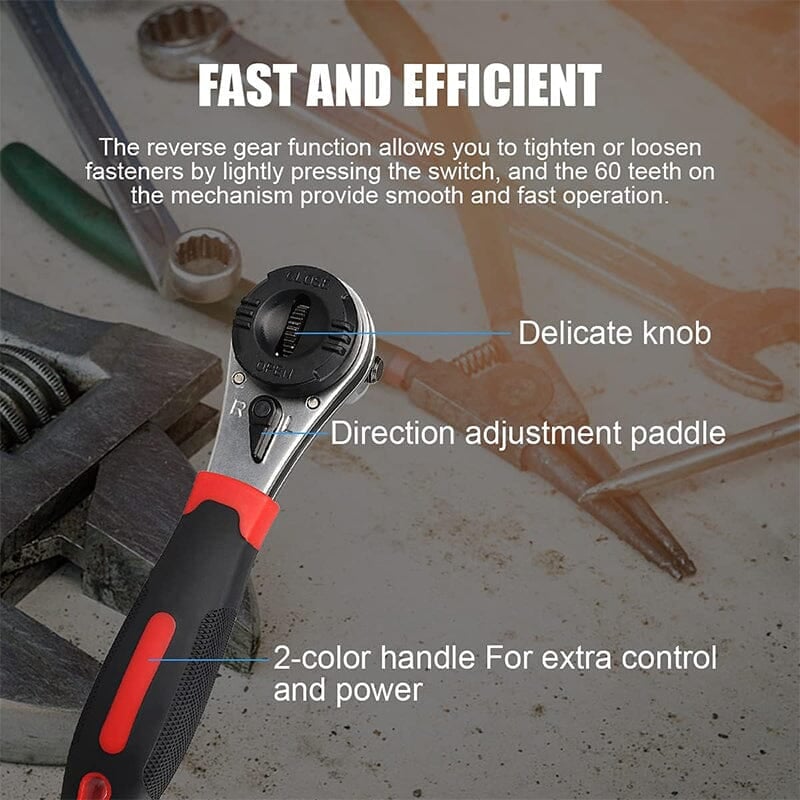 360° Rotatable Ratchet Wrench for Every Bolt Task