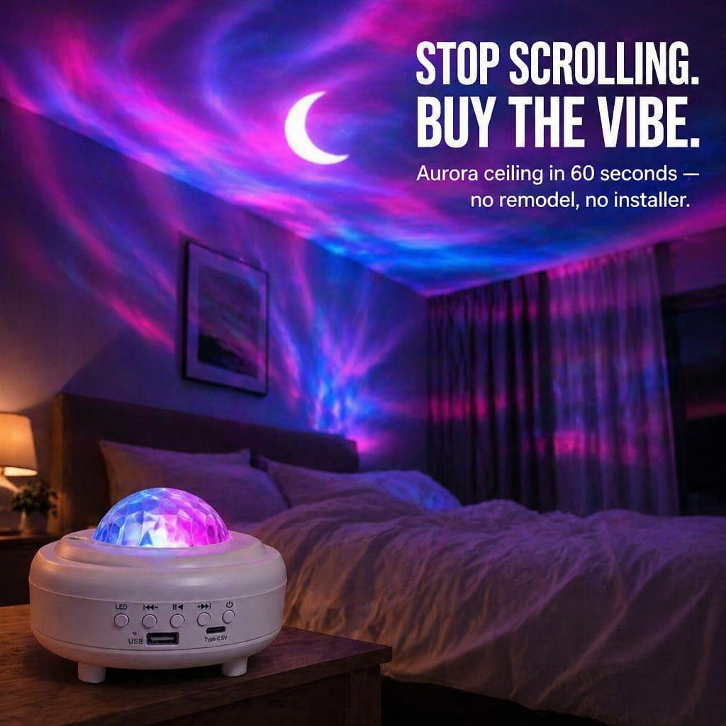 CelestiBeam™ — Slip Into Sleep Beneath Aurora Waves Without Leaving Your Bed
