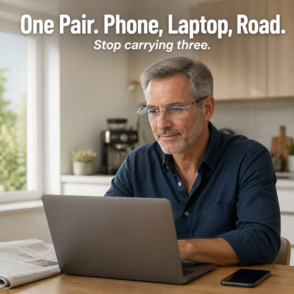 BluCera™ — See Clearly While Reading, Driving & Scrolling in One Lightweight Pair
