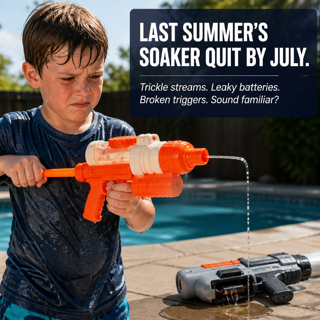 ThunderSplash™ — Soak the Yard with No Pumping, USB-C Power & Flashing Muzzle Lights