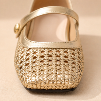 BreezeStep™ – Handcrafted Square-Toe Mary Jane Mules