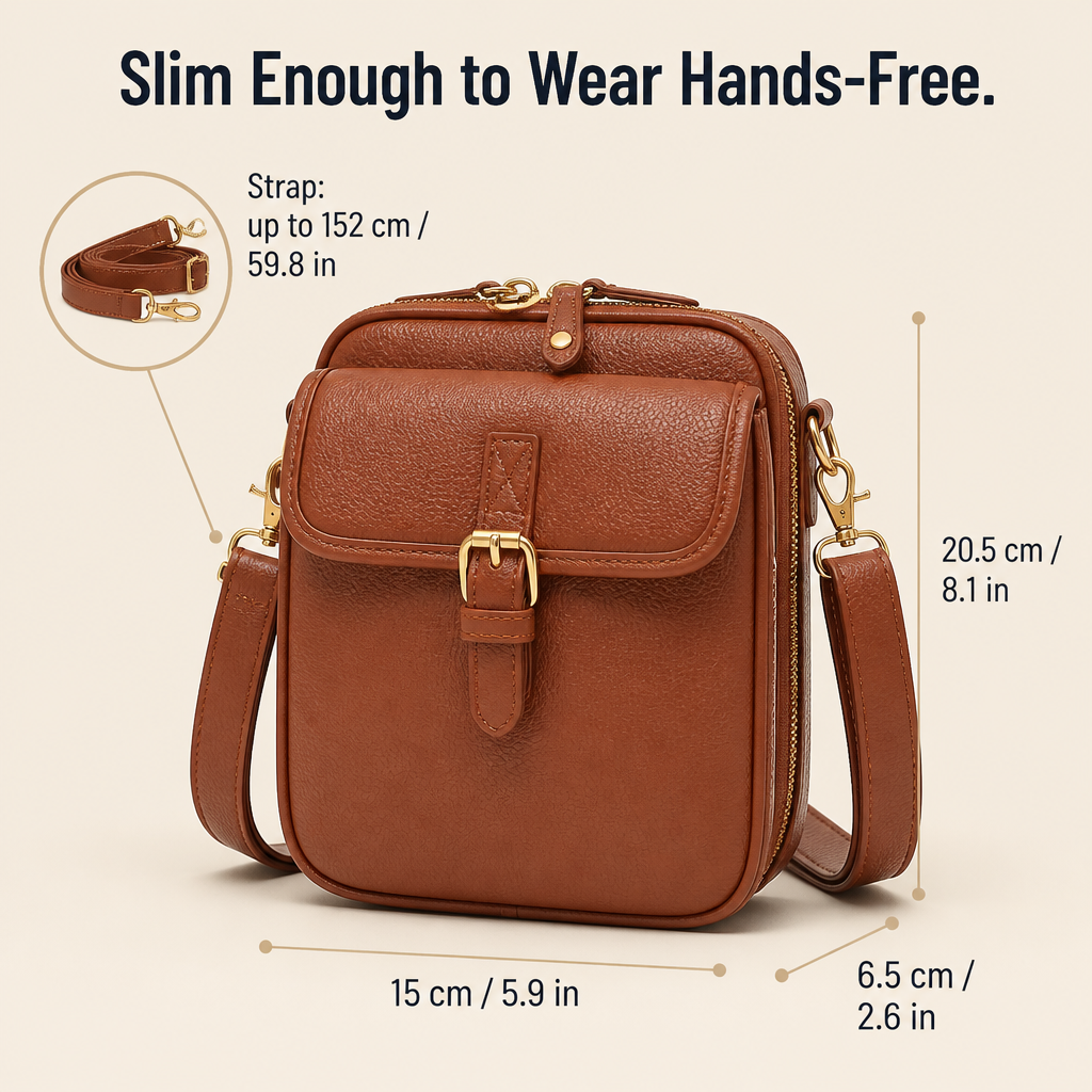 VeroCraft™ — Store Phone, Cards & Everyday Essentials in One Sleek Crossbody