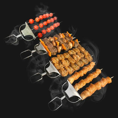 IronFlare™ 3-in-1 Grill Skewers — Unlock Juicy, Perfectly Held Bites with Effortless Cleanup Every Time