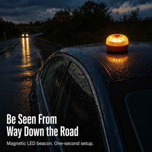 LuciPulse™ — Attach to Your Roof & Illuminate the Roadside Instantly