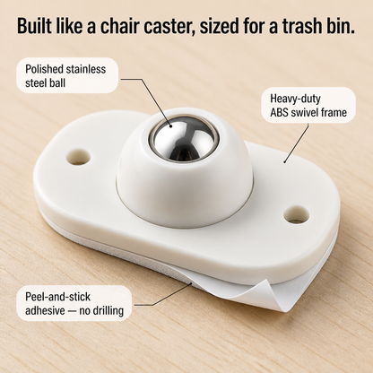 GlideSphere™ — Move Trash Cans, Litter Boxes & Storage Bins With a Single Push