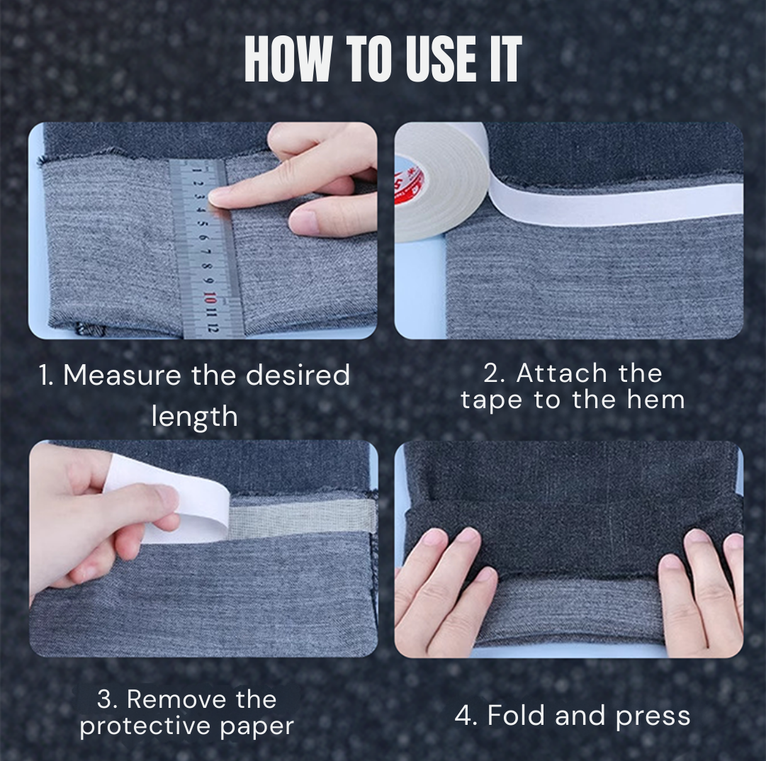 FlexSeal™ — Instant No-Sew Hems That Hold Firm and Feel Like New