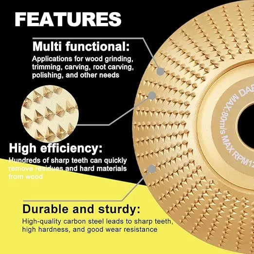 Wood Carving Discs Set for Angle Grinder – Accurate Carving & Grinding