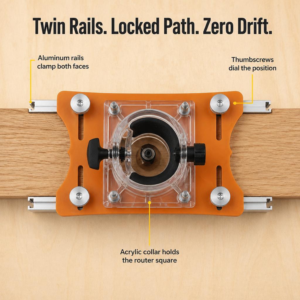 NovaCraft™ — Make Precisely Straight Mortises & Slots Without a Wandering Router