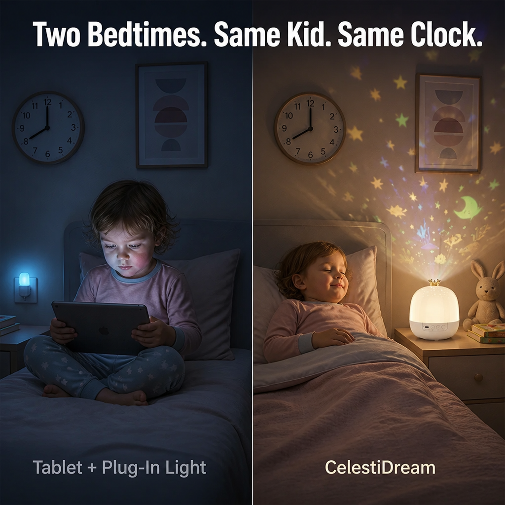 CelestiDream™ — Stop Bedtime Struggles with a Soothing Galaxy in Minutes