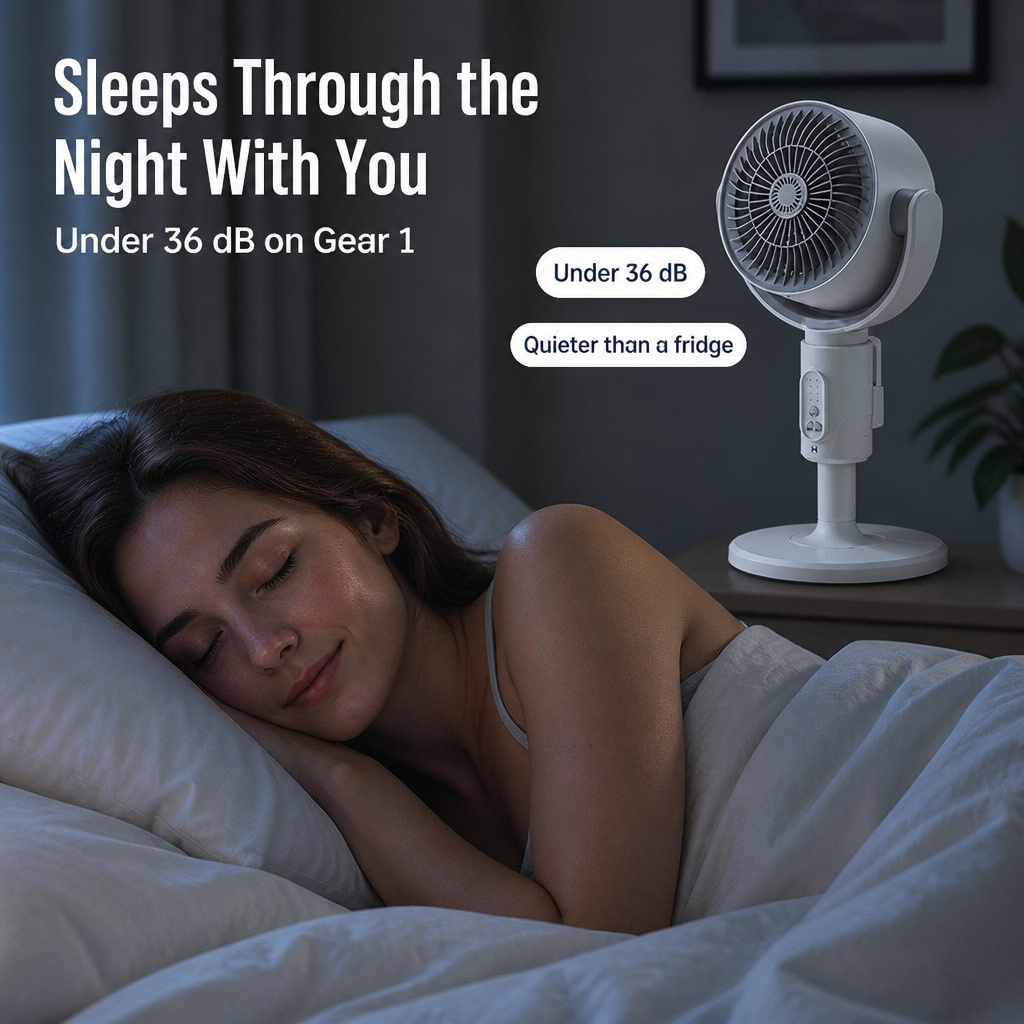 BreezeCraft™ — Quietly Cool Your Entire Bedroom Using Just One USB Port