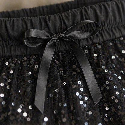 Soraya™ – Sparkling Sequin Tulle Midi Skirt & Soft Knit Sweater Set