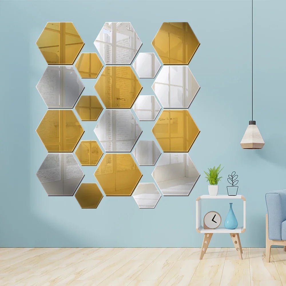 Hexmirror™ | Hexagon-Shaped Mirror Wall Sticker | 50% OFF