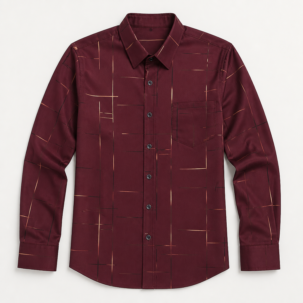 Ultra-LightPower™ – Breathable Stretch, Wrinkle-Resistant Line-Print Dress Shirt