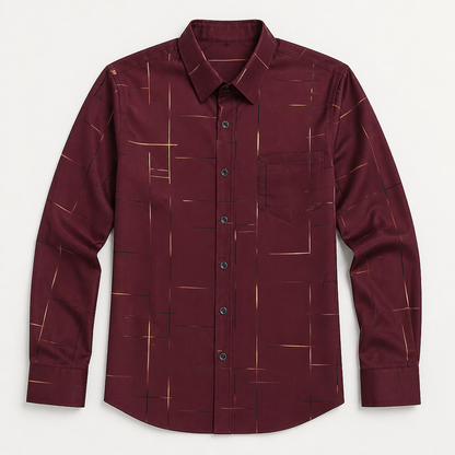 Ultra-LightPower™ – Breathable Stretch, Wrinkle-Resistant Line-Print Dress Shirt