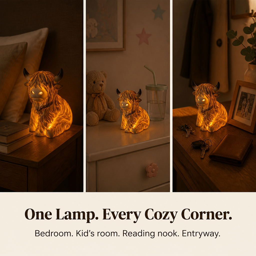 Bronwyne Glow™ — Illuminate Snug Spaces with Hand-Carved Highland Flair
