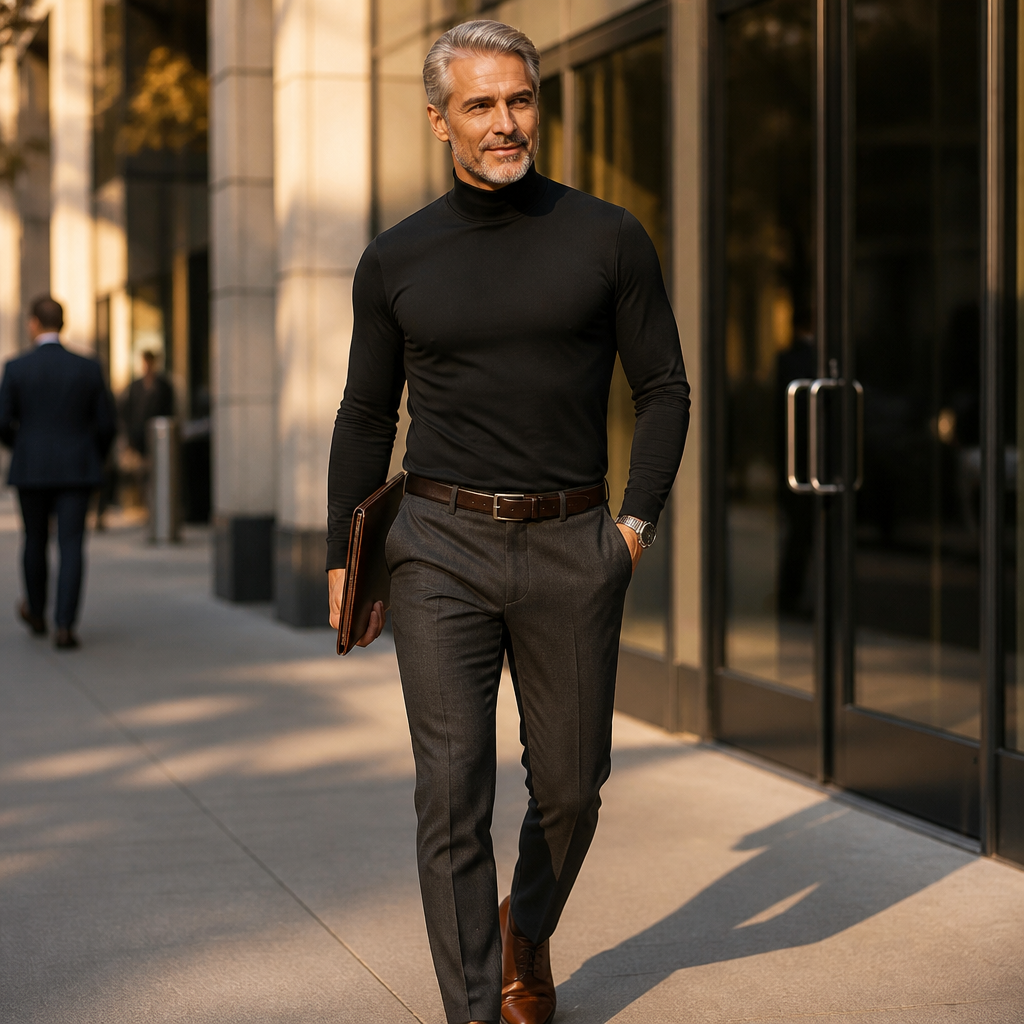 Marsilio™ – Men’s Slim-Fit Sculpting Mock Turtleneck