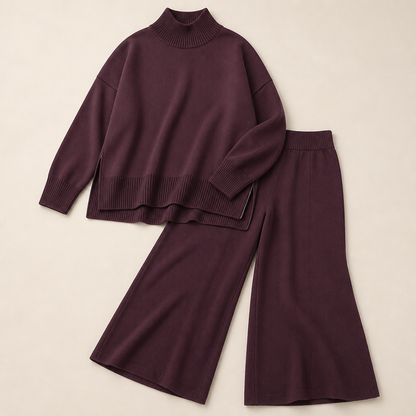 SilvaEase™ – Comfy Oversized Sweater with Wide-Leg Pant Set