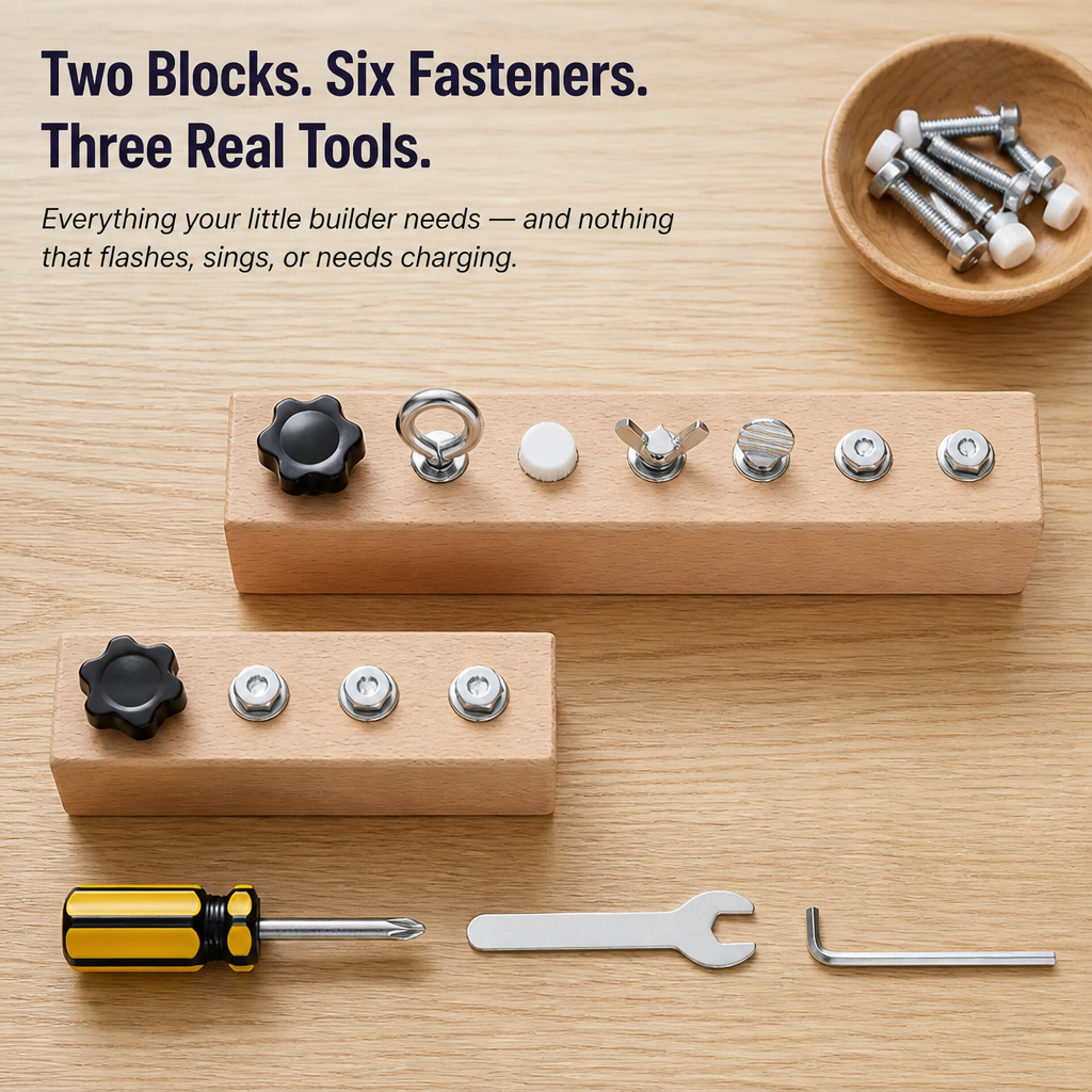 HandiNest™ — Give Your Inquisitive Toddler Genuine Tools, Genuine Screws, Genuine Focus