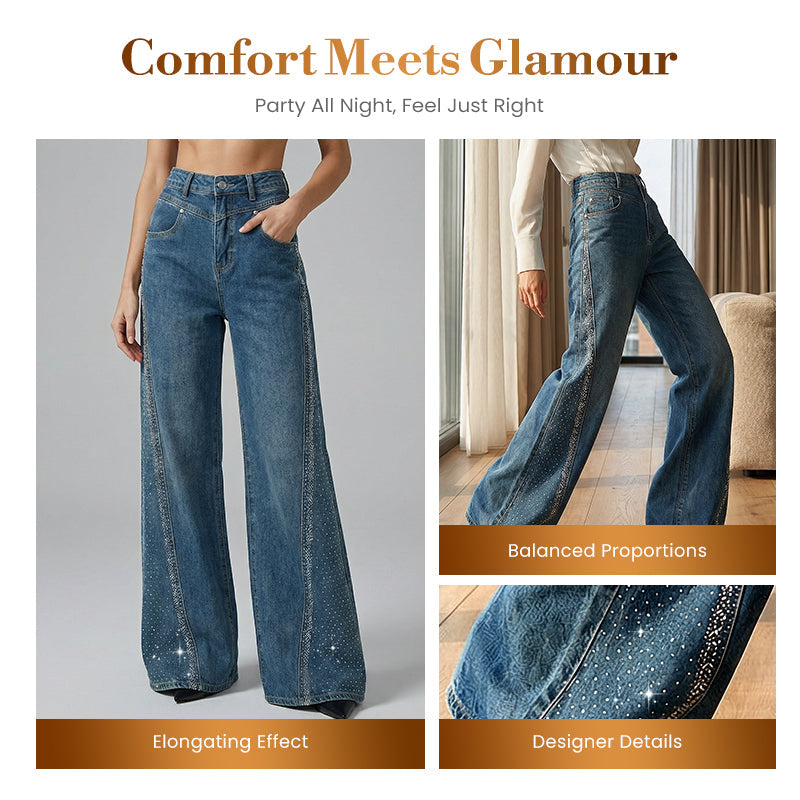 DivineLux™ Rhinestone Jeans — Shape Your Curves, Ignite Confidence, and Stay Unstoppable All Day