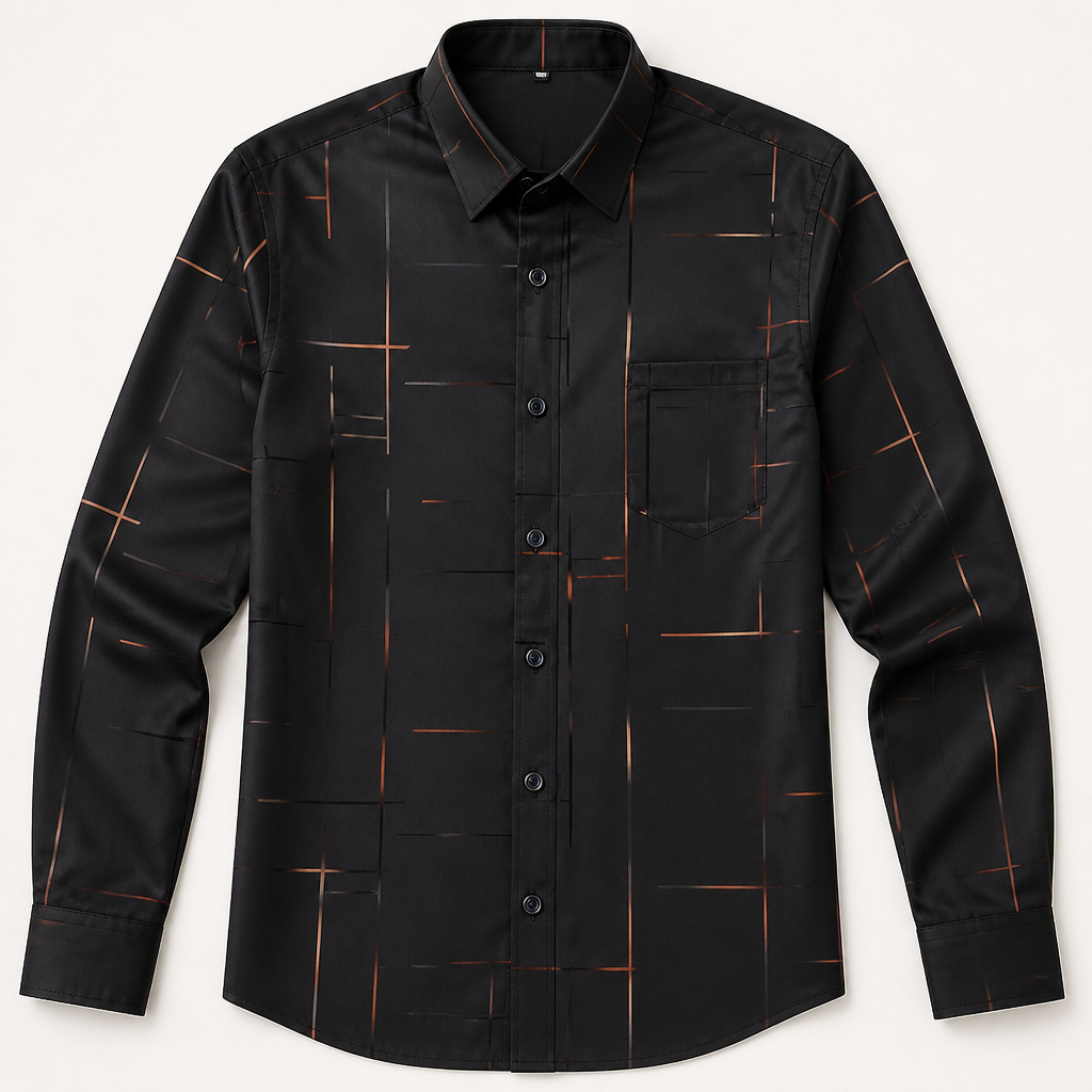 Ultra-LightPower™ – Breathable Stretch, Wrinkle-Resistant Line-Print Dress Shirt