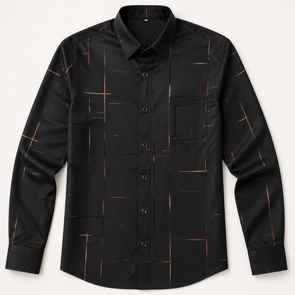 Ultra-LightPower™ – Breathable Stretch, Wrinkle-Resistant Line-Print Dress Shirt