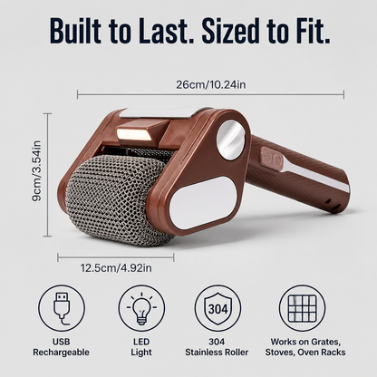GrillGleam™ — Remove Stuck-On Grease Fast with No Loose Bristles at All