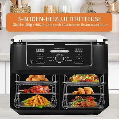 3-Tier Stainless Steel Rack for Air Fryers Offering Versatile Cooking Options