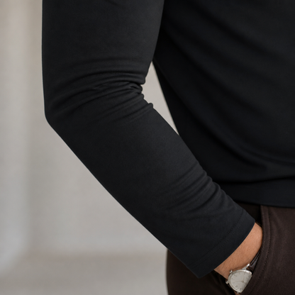 TitanFit™ – Slim Sleek Fit Mock Neck Long Sleeve Base Layer