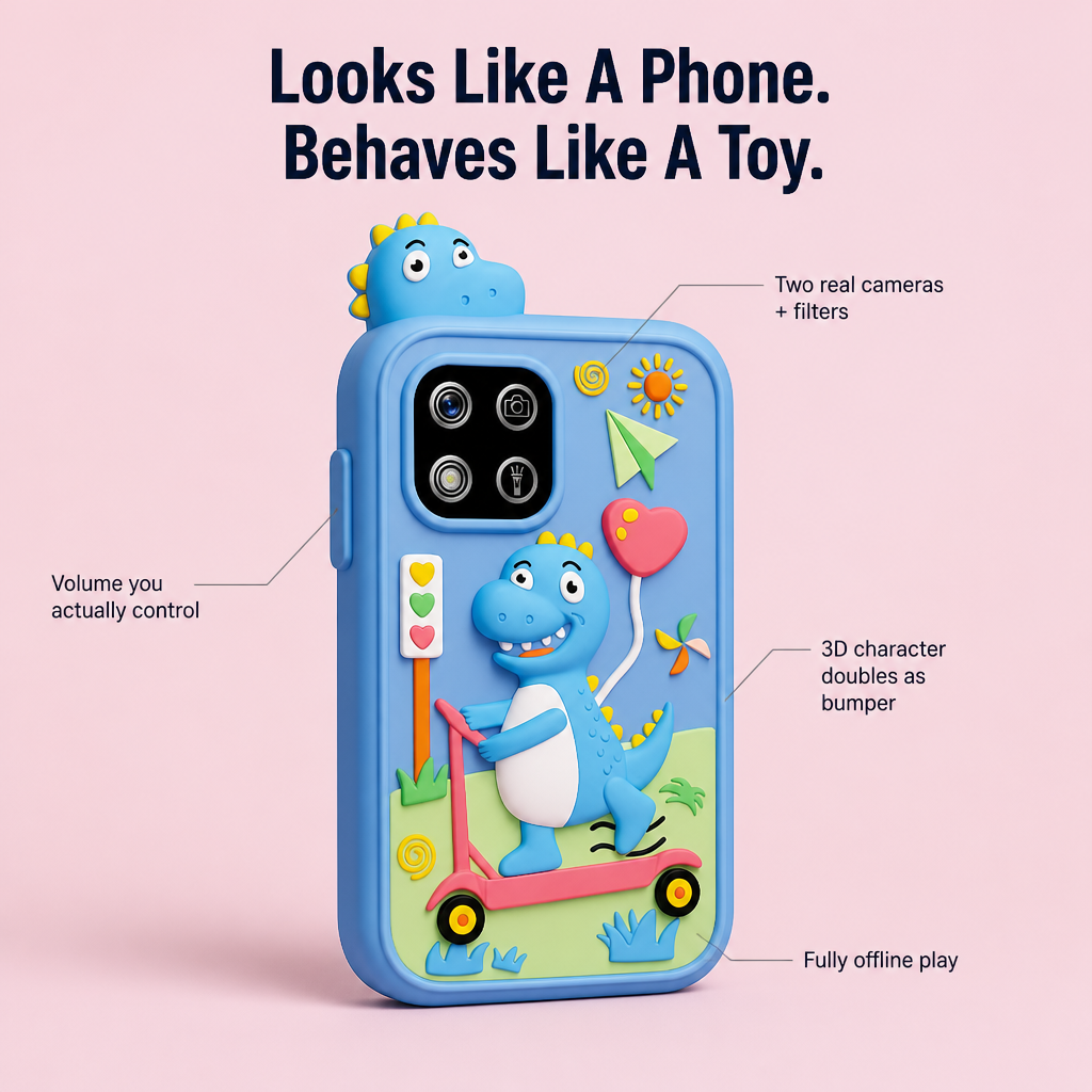 ImaginoPlay™ — Give Them a Phone Minus the Screen-Time Worries and Repair Costs