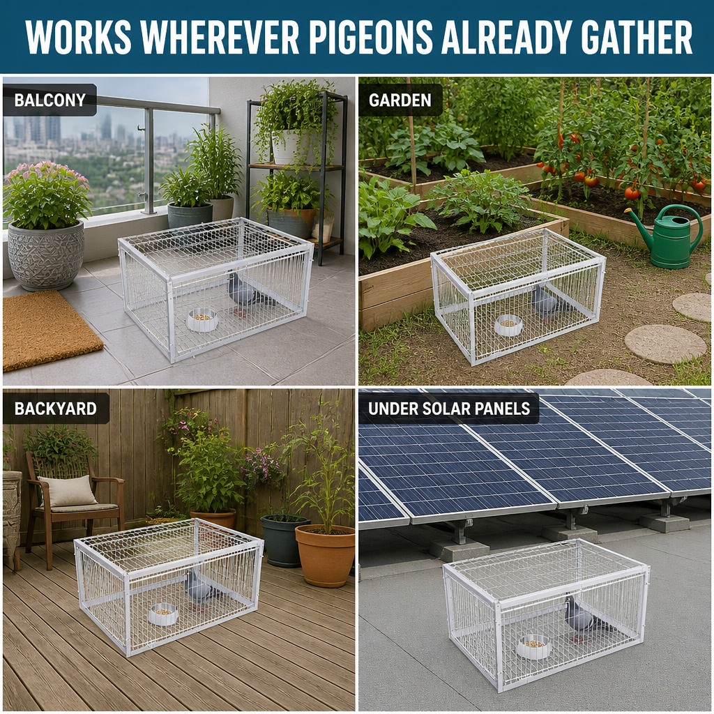 SkyLatch™ — Outsmart Pigeons and Reclaim Your Garden Peacefully