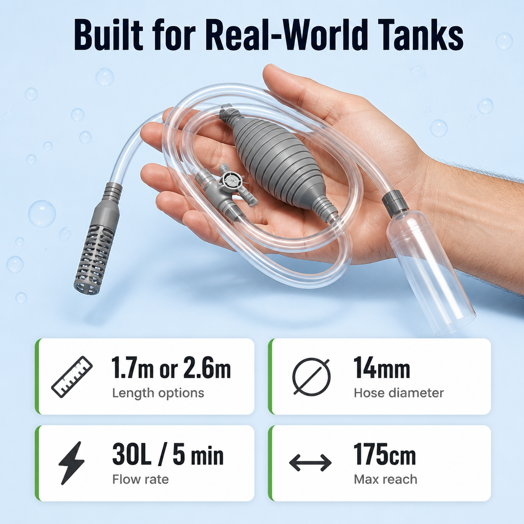 Flexora™ — Empty Your Tank with a Vacuum in 5 Minutes, No Bending or Mouth-Priming Needed