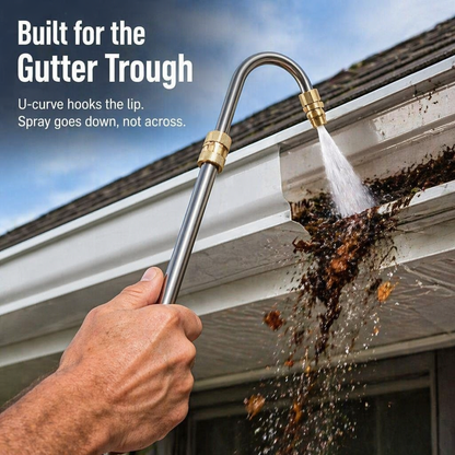 SkySweep™ — Clear Gutters, Siding & Upstairs Grime Without Stepping on a Ladder