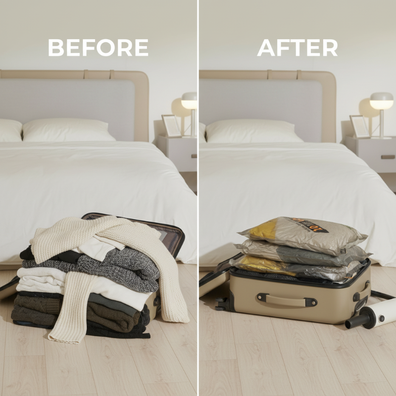 SkyPack™ — Travel Light and Stress-Free with Cordless Packing Power