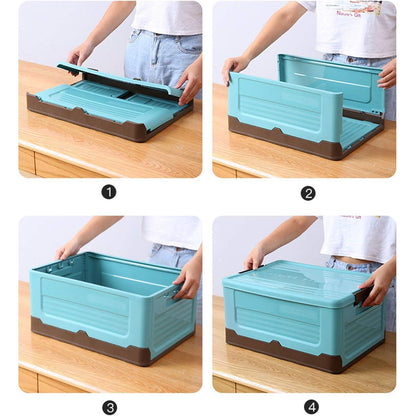 Storage Organizer with Lid, Foldable Design