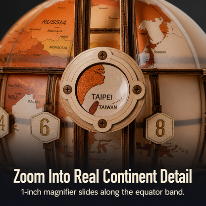 LumoraSphere™ — Click Together a Radiant Wooden Globe That Also Works as Decor