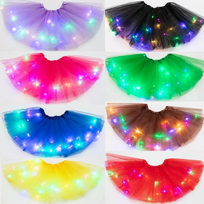 GlintWhirl™ LED Tutu Skirt — Light Up Every Step with Featherlight Comfort and Unstoppable Sparkle