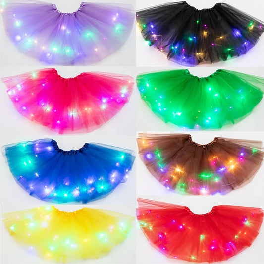 GlintWhirl™ LED Tutu Skirt — Light Up Every Step with Featherlight Comfort and Unstoppable Sparkle