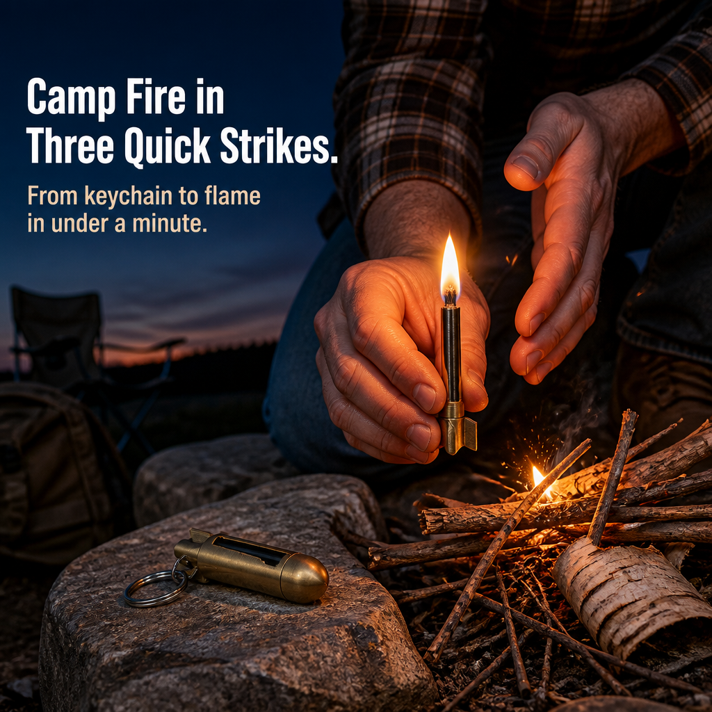 BlazeMate™ — Ignite a Steady Flame in Rain, Wind, and Bitter Cold