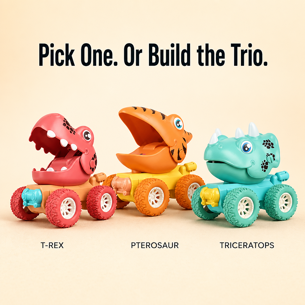 ThunderRex™ — Race, Roar, and Push with Rugged No-Battery Dino Trucks