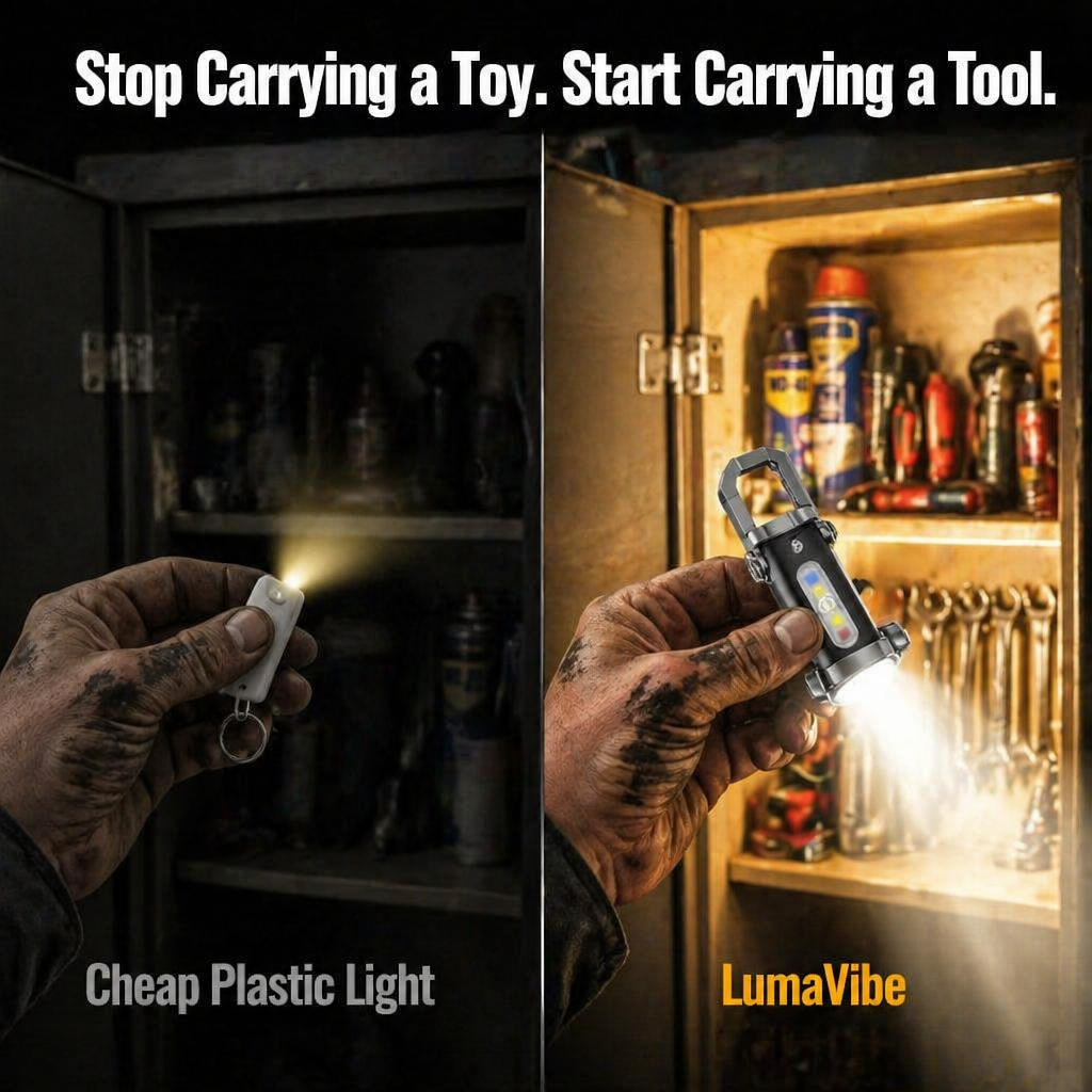 LumaVibe™ Keychain Flashlight — Take 1,200 Lumens and Extra Phone Power Wherever Your Keys Go
