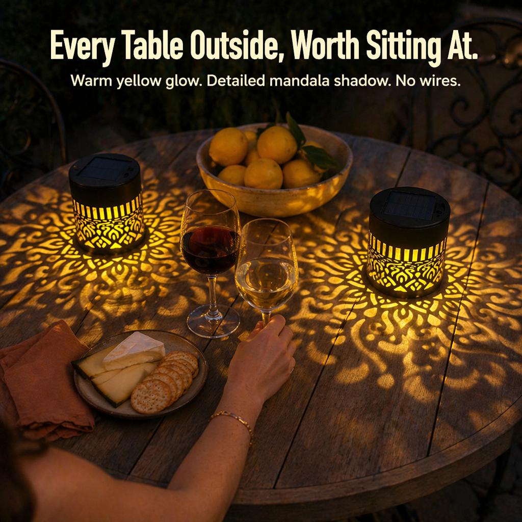 LunaAura™ — Turn Your Nights into Captivating Solar-Powered Mandala Wonder