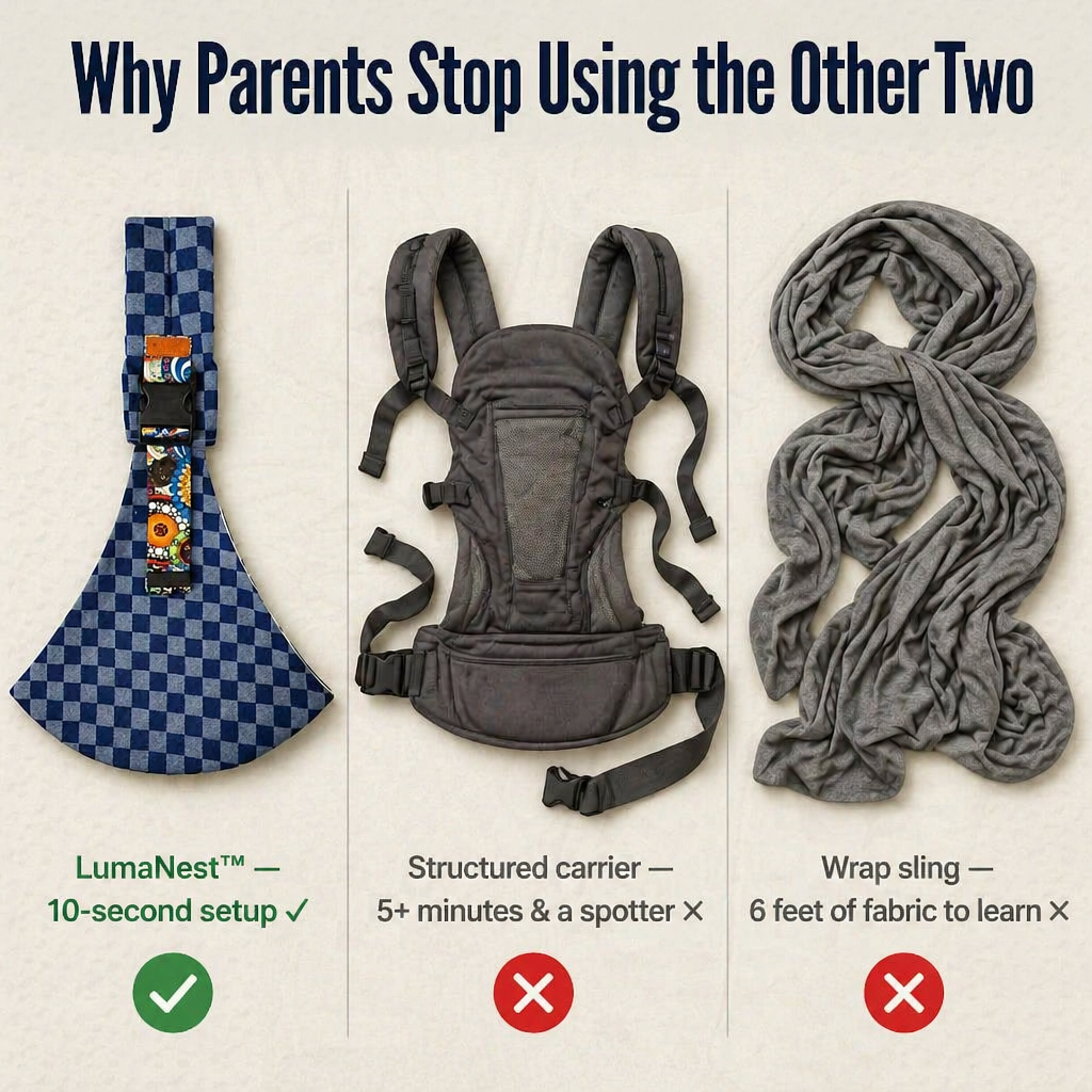 LumaNest™ Sling — Enjoy Seamless Bonding and Comfortable All-Day Baby Carrying