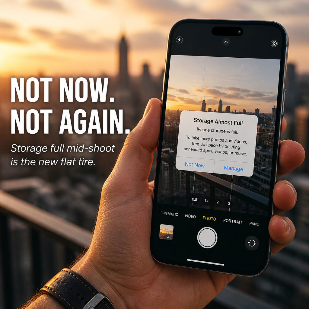 FlashVault™ — Banish "Storage Almost Full" Alerts Forever | Plug-and-Play 500GB