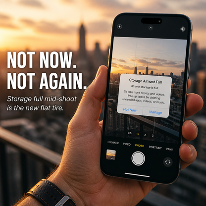 FlashVault™ — Banish "Storage Almost Full" Alerts Forever | Plug-and-Play 500GB
