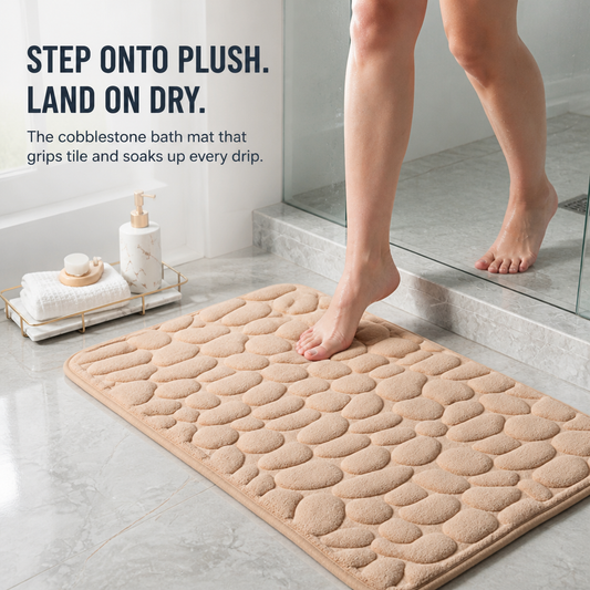 EverLux™ — Walk on Plush Cobblestones That Hold Tile and Dry Instantly